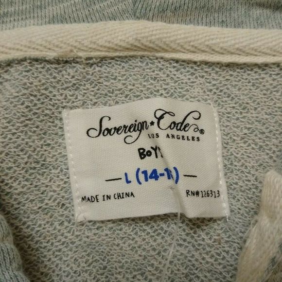  SOVEREIGN CODE LOS ANGELES BOY LIGHT GREEN HOODY S BWT - Picture 5 of 7